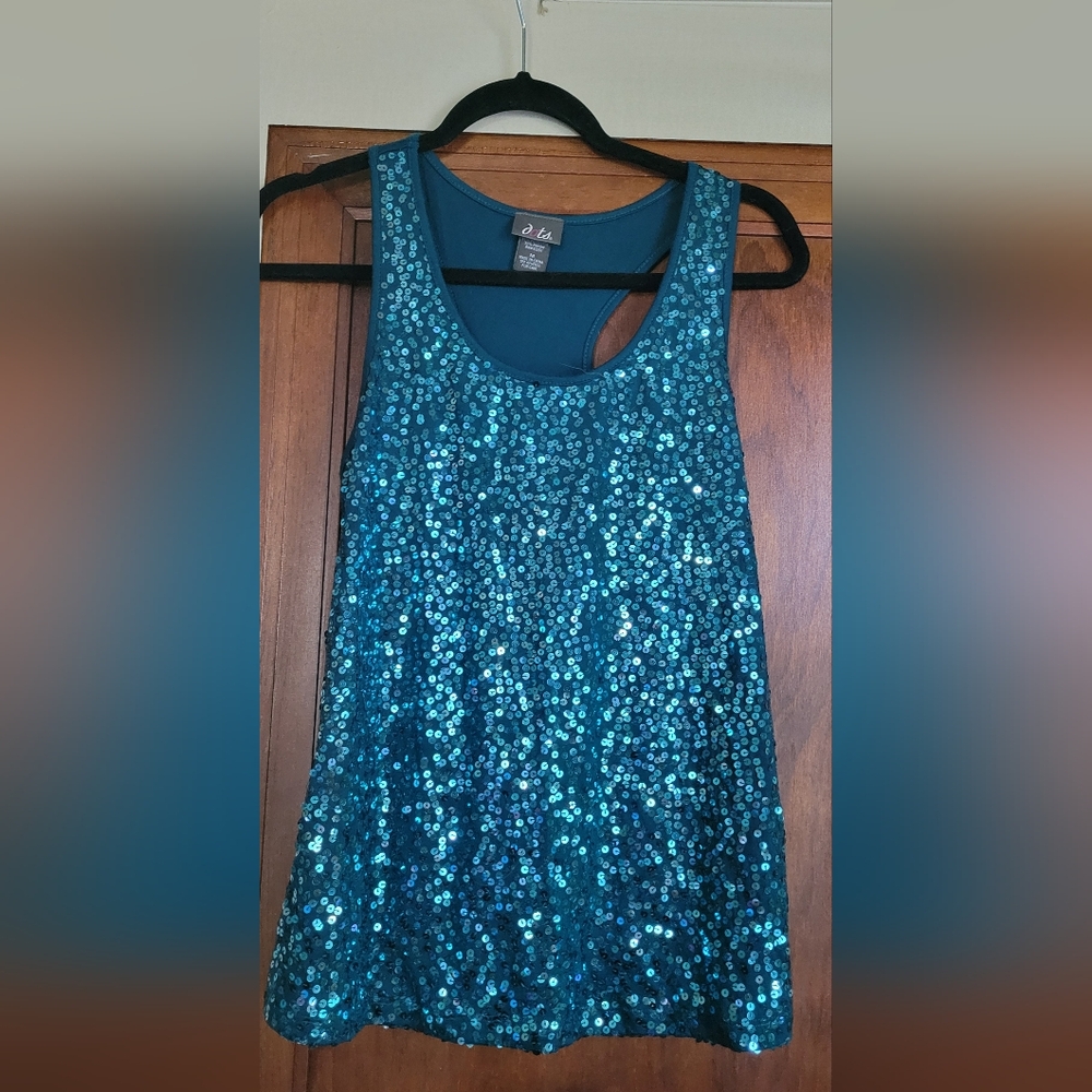 Dots Teal Sleeveless Top